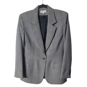 Brooks Brothers Black and Gray Checkered Blazer Size 6